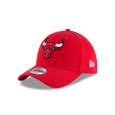 Red Chicago Bulls Hat - New Era NBA Team Classic 39THIRTY Stretch Fit Caps USA3185469